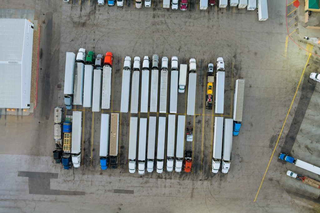 parked trucks